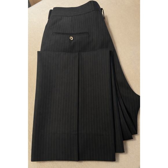 Vintage Steeplechase 42L 34x31 Dark Blue Stripe Flannel Finish Unstructured Suit - Picture 8 of 16